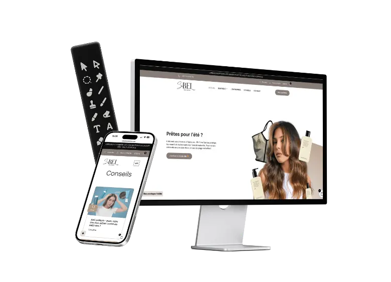 Réalisations - Site Internet Sibel Hair Artist DIGITEA Agence de communication - e-commerce png2